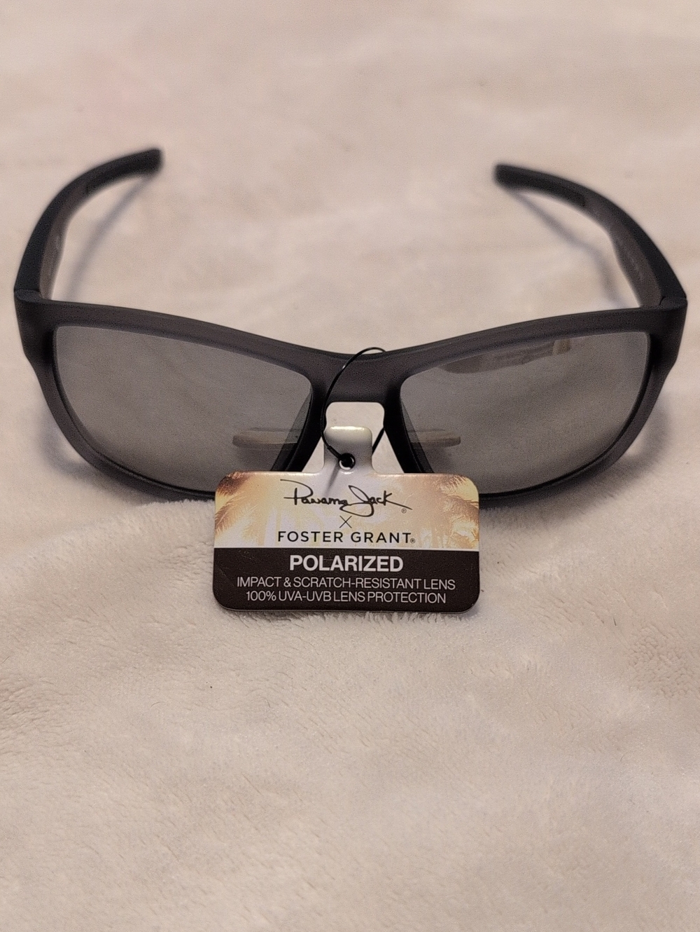 NWT Panama Jack Foster Grant Mens Polarized Black Gray Sunglasses
